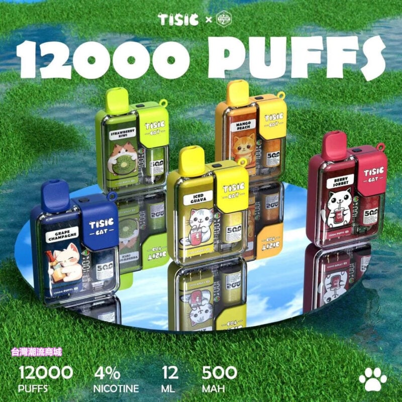 TISIC貓咪12000 Puffs拋棄式電子煙